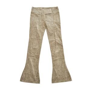 Euro Corduroy Flare Pants Beige Boho Minimalist Sisley - 31